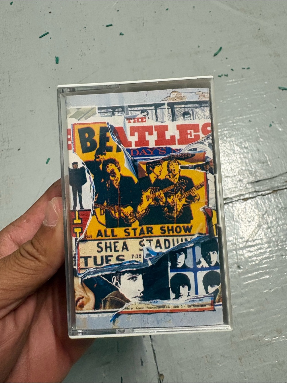 The Beatles Poster Collage Print - Yellow, Blue, Black